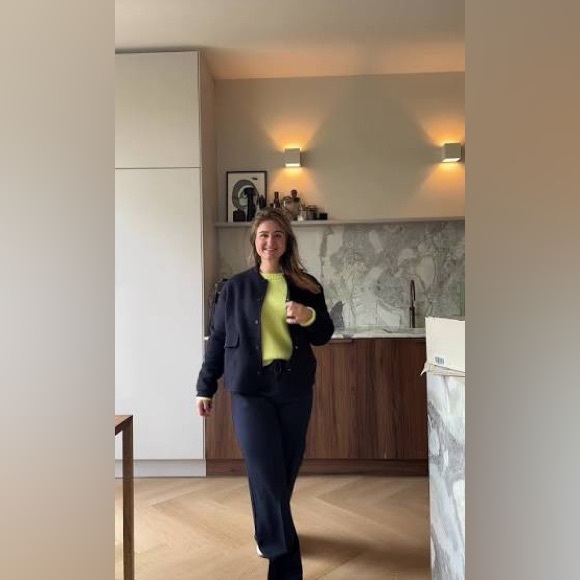 NWT Sézane Suzy Coat in Navy FR 36 / US 4 - Picture 7 of 8